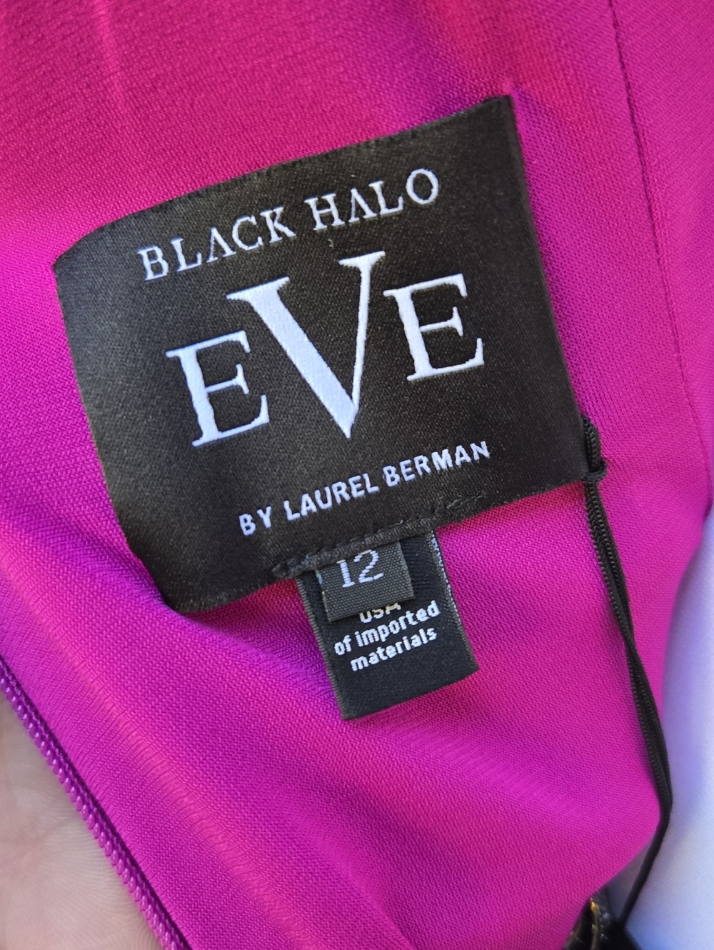 Black Halo Zella Fuchsia Puff-Sleeve Sheath Dress - Picture 10 of 12